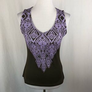 🎉Prana violet and taupe yoga tank size medium